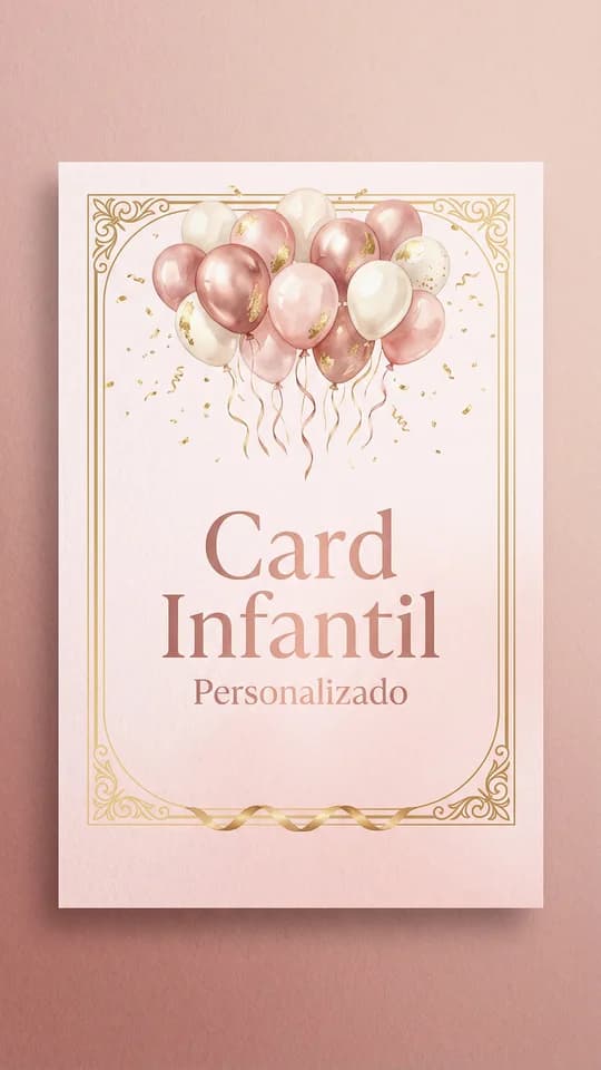 Card Infantil Balões